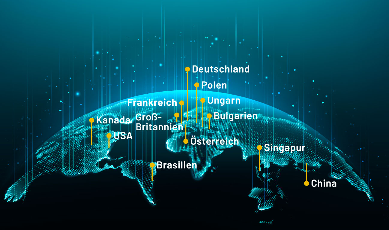 Grafik Hermes Standorte weltweit
