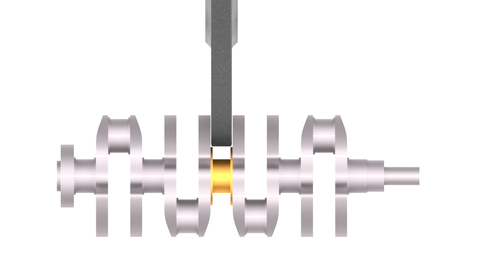 Application graphic of CBN crankshaft flange bearing