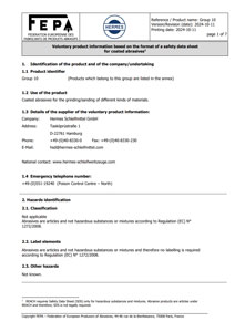 Cover photo Voluntary Product Information, Group 10