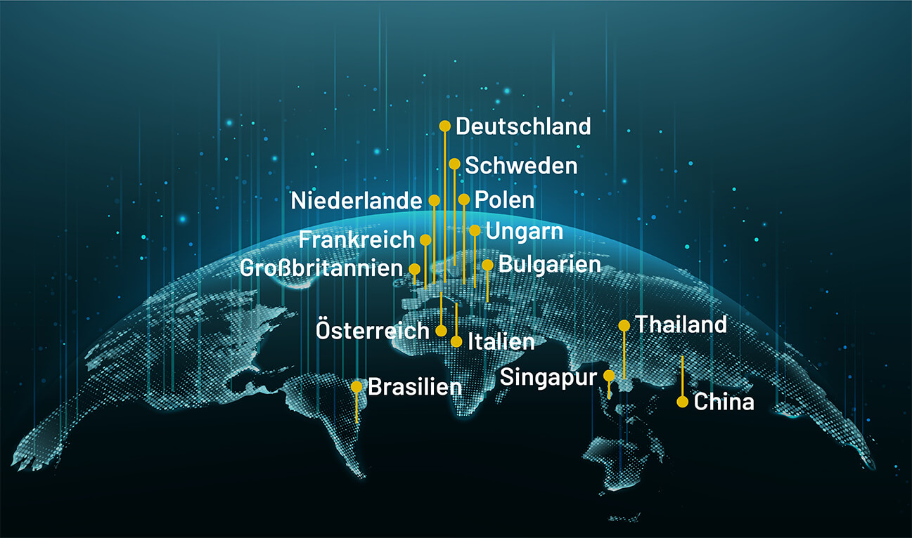 Grafik Hermes Standorte weltweit