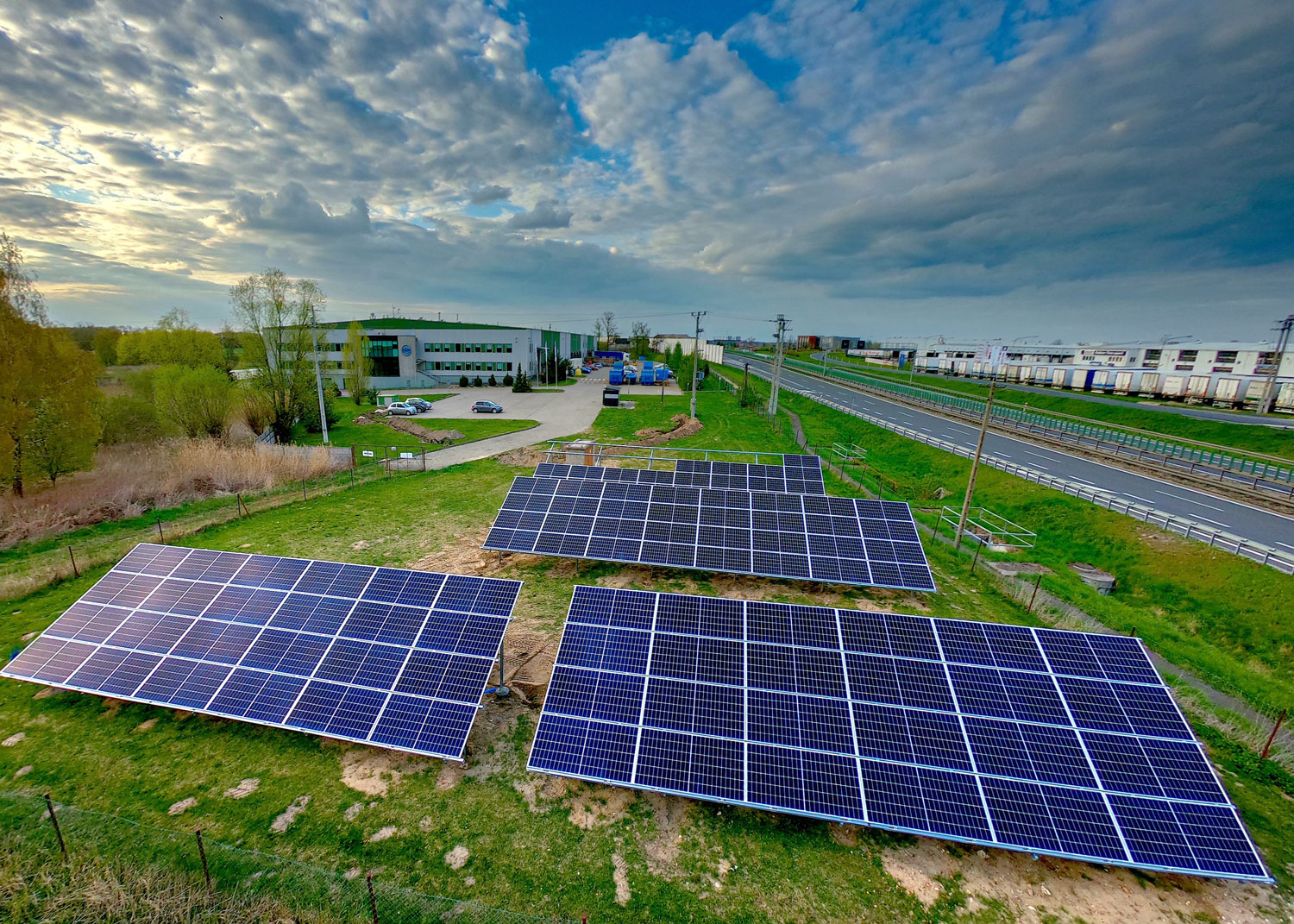 Picture Hermes plant with solar panel system in Poland
